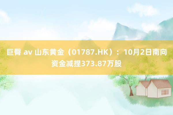 巨臀 av 山东黄金（01787.HK）：10月2日南向资金减捏373.87万股