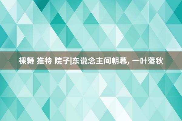 裸舞 推特 院子|东说念主间朝暮, 一叶落秋