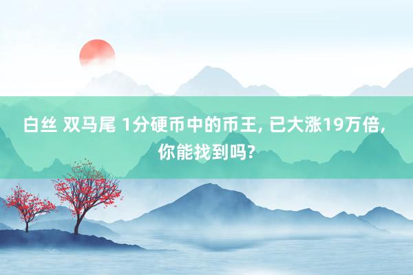 白丝 双马尾 1分硬币中的币王, 已大涨19万倍, 你能找到吗?