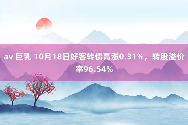 av 巨乳 10月18日好客转债高涨0.31%，转股溢价率96.54%