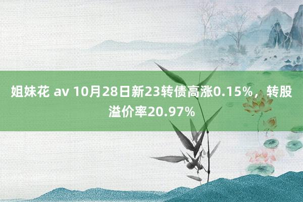 姐妹花 av 10月28日新23转债高涨0.15%，转股溢价率20.97%