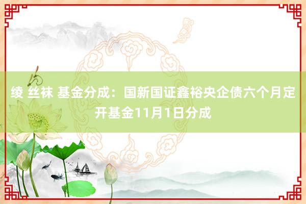 绫 丝袜 基金分成：国新国证鑫裕央企债六个月定开基金11月1日分成