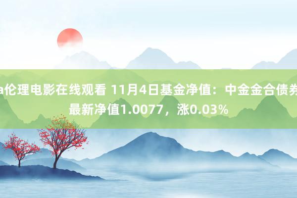 a伦理电影在线观看 11月4日基金净值：中金金合债券最新净值1.0077，涨0.03%