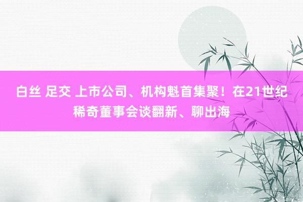 白丝 足交 上市公司、机构魁首集聚！在21世纪稀奇董事会谈翻新、聊出海