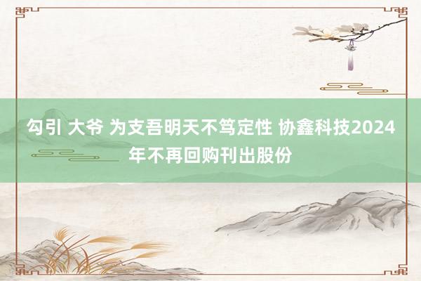 勾引 大爷 为支吾明天不笃定性 协鑫科技2024年不再回购刊出股份