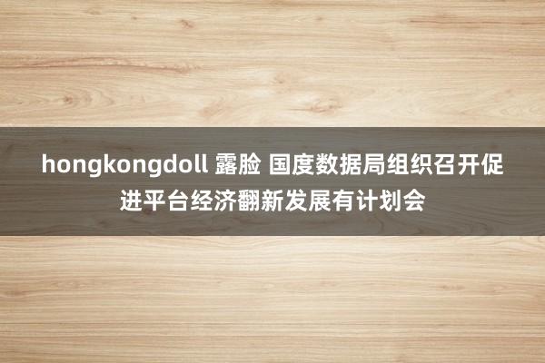 hongkongdoll 露脸 国度数据局组织召开促进平台经济翻新发展有计划会