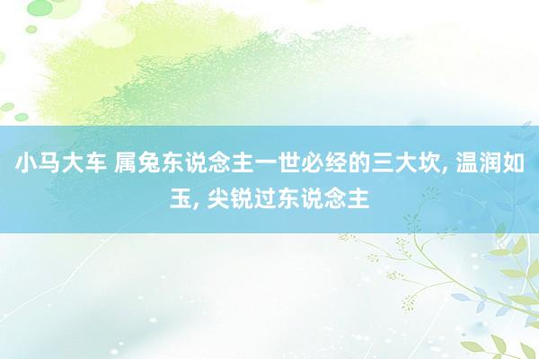 小马大车 属兔东说念主一世必经的三大坎, 温润如玉, 尖锐过东说念主